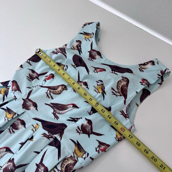 Luouse Bird Dress Womens Fit & Flare Swing Sleeveless Retro Check  Measurements! - Picture 6 of 7